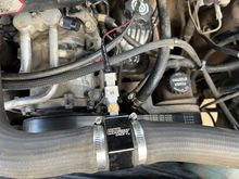 I moved the stock temp gauge since I put the aftermarket one on the intake 
