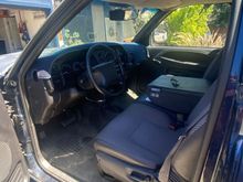 Interior is very clean and very basic. Dash is shot but the mat keeps it out of sight for now. 