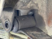 Before ratchet strap with rear shackle bolted in and passenger side leaf springs bolted in. 