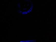 Blue LED's behind the speaker panels.  This is one of the back speakers...  I've got them up front also and under the dash.