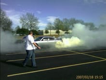 yellow tire smoke