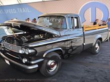 A privately owned vintage Dodge truck from the Mopar Midway