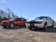 The 2011 Dodge Challenger SRT8 392 and the 2011 Dodge Charger R/T AWD