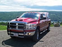 Taken at Bully Hill Vineyards, Hammondsport, NY - Looking east over Keuka Lake.

2007 RAM 2500HD SLT MegaCab 4X4
Options: Inferno Red Crystal Pearl Coat, Multi-Speed overdrive automatic transmission, Limited slip differential, Overhead console, SIRIUS digital radio, Fog lamps, Security Alarm, Keyless entry, Tip-Start, Uconnect hands-free communications, Clearance lamps, Tow hooks, Power heated fold-away trailer tow mirrors, 17&quot;x8.0&quot; Steel chrome clad wheels

My_Adds: Trail FX Bed liner, Trail FX stainless steel &quot;cow catcher&quot;, Trail FX ventshades, NASTA stainless steel nerf bars, Putco chrome door handle covers, EZ Down tailgate damper, APM Ram Air hood, Ram airbox w/ K&amp;N filter upgrade, Flowmaster 70 Series muffler...SuperChips 3815...A.R.E. TW Series Cap, AMSoil, AMSoil by-pass, AMSoiler