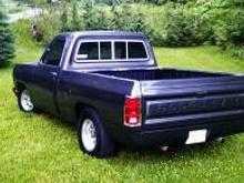 I built this from 2 different trucks,my dads (which became mine) 1986 3/4 ton 2wd long box, (I learned to drive in it) and a 1982 1/2 ton short box, slant 6 4spd. I used the cab,doors, front fenders, auto trans. etc off the 1986, built a killer 360, used the frame, suspension and short box off the 1982 1/2 ton.
