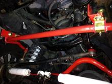 ofcourse i had to clean off the scale on the bar and match paint it to the truck. New energy suspension bushings for bar and end links.