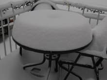 table in snow
