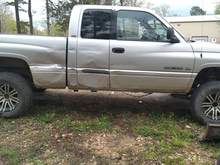 P.o told me the guy he got it from slid it into a concrete pole at a car wash