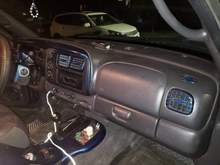 Interior custom painted with color match patriot blue metallic