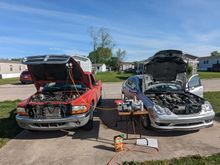 Pulled a vacuum on both vehicles