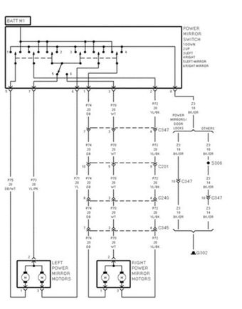 1997 power mirror wiring