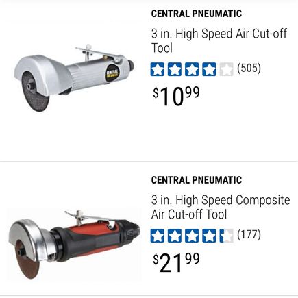 The cheap one did the job, but it uses a lot of air.