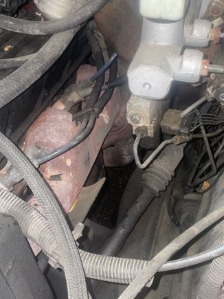 It’s the area under the brake booster