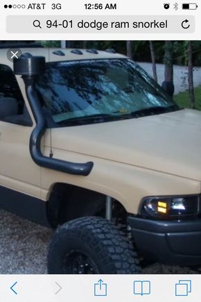 What I want my snorkel to be bent like I'm gonna run a different tip