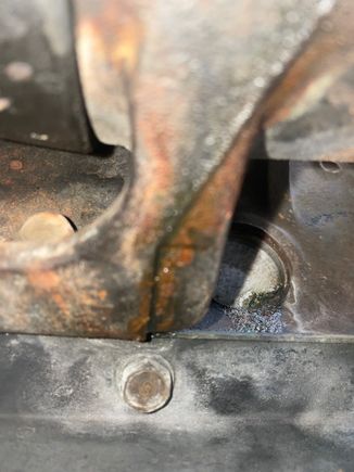 Followed it back to the front freeze plug on the block...