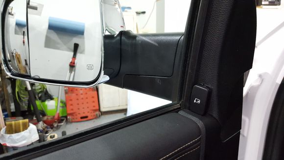 Aftermarket power folding mirror switch