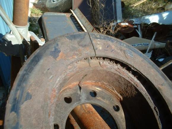Rotor was toast, had rusted tight around the hub flange.
