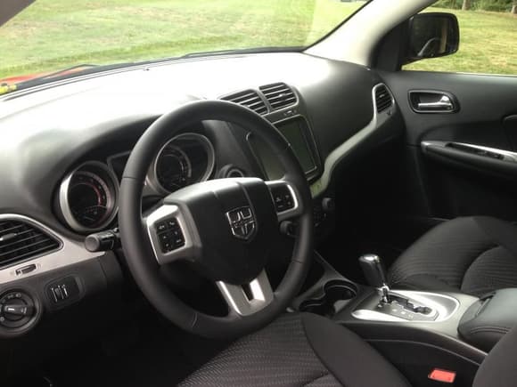 Black cloth interior with Uconnect 8.1