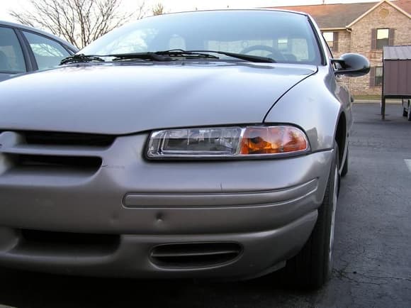 Left headlight after installation