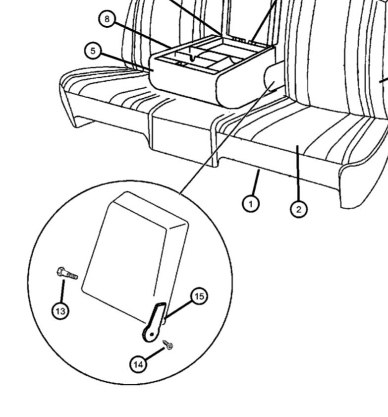 40/20/40 seat back/ armrest removal.