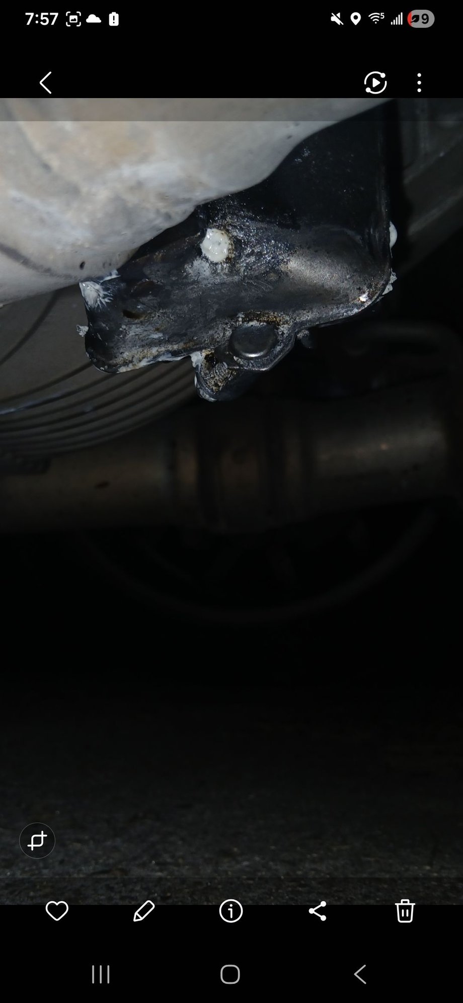 Backside of active exhaust module. White stuff is the White lithium grease 