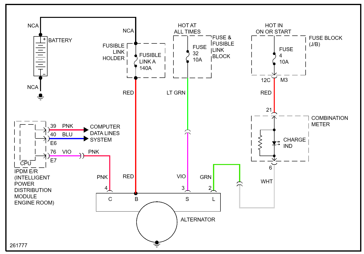 2008 G35X charging circuit diagram