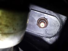 Bottom nut installed with washer to distribute load on the K member. Should be stronger than stock.