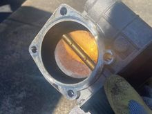 Throttle body before cleaning it 