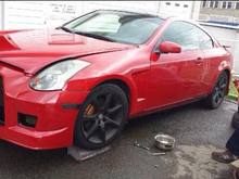 infiniti g35 , red , gtr body kit                        #g35#redcar#monbb#bodykit#gtrstyle#34#infiniti#car#passion#flash#sun#love2ride