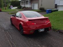 infiniti g35 , red , gtr body kit                        #g35#redcar#monbb#bodykit#gtrstyle#34#infiniti#car#passion#flash#sun#love2ride