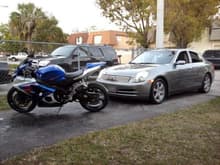 the g and my gsxr..