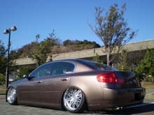 Body color &#65306;&#12288;INFINITI-Q45genuine&#12288;&#12302;Vintage bronze&#12303;&#12288;Allpaint
Muffler&#12288;&#65306;&#12288;One-Off
Trunk panel : Smoothing