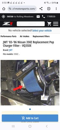 Cold air intake JWT popcharger