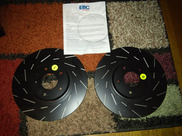 EBC Slotted rotors (front)