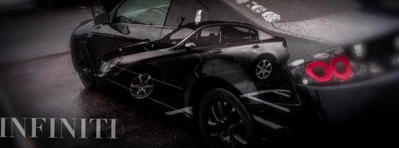A reflection of my 2003 G35X that dude skirted me on the title (loved that ride) in my 2006 G35 Coupe.