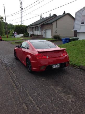 infiniti g35 , red , gtr body kit                        #g35#redcar#monbb#bodykit#gtrstyle#34#infiniti#car#passion#flash#sun#love2ride