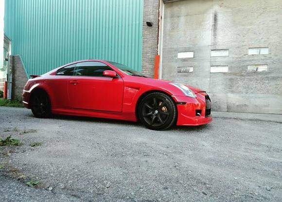 infiniti g35 red gtr style body kit#g35#redcar#monbb#bodykit#gtrstyle#34#infiniti#car#passion#flash#sun#love2ride