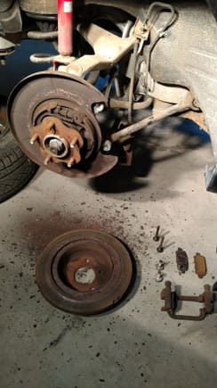 The rear rotors practically fell apart after needing a hammer to get them off