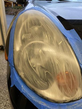 First round of sanding