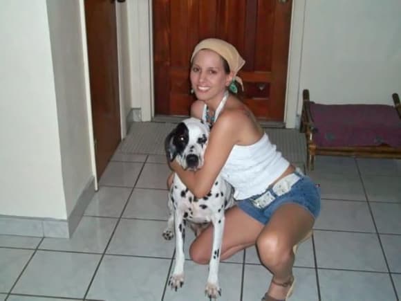 My moms house in Miami with our dog - Bulley