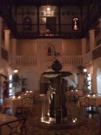 Inside the Versace house for dinner.  This place reminds me of home... just kidding