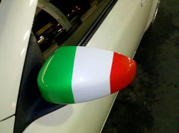 my italian flag mirrors custom pearl paint