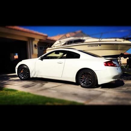 Pearl white g35 on xxr 530's 18x9.75  20 all around