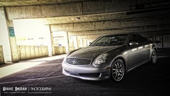 My 2006 Infiniti G35 Coupe in a downtown parking garage (Photo © Copyright Travis Ingram)