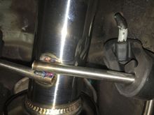 Resonator pipe pushed back 1 1/2"