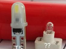 T5 and the bulb used in the speedo gear selector.
The housing is like rubber