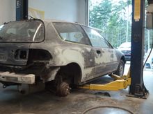 So it begins, My Dad, Uncle and myself did the body work, my Dad sprayed it.