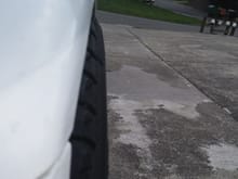 this is how much the tires stick out with the current 16" aproma 2 pieces. now you might see why flares/wider fenders are necessary with the new wheels being 16x8 +20 or 16x8.25 +/-0