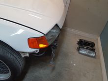 Got some single bulb headlights with glass lense and new corner lights!