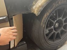 Ugly fiberglass and started to build a vent behind the tire 